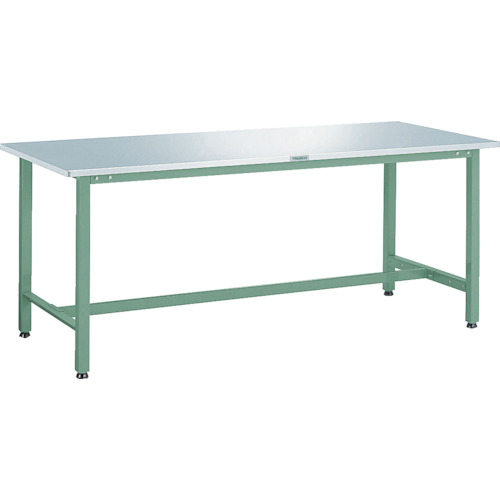 トラスコ TRUSCO 軽荷重作業台（300kg）AE型 1500X750XH740 ステンレス張り グリーン色 AES-1500 522-2630 (商品コード：173336)