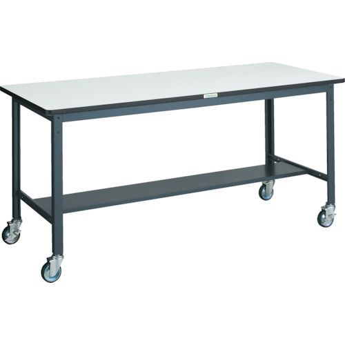 トラスコTRUSCO 中荷重作業台250kg1800X750XH846 φ100ウレタンキャスター ダークグレー AEWS-1875CU100 303-1616 (商品コード：173362)