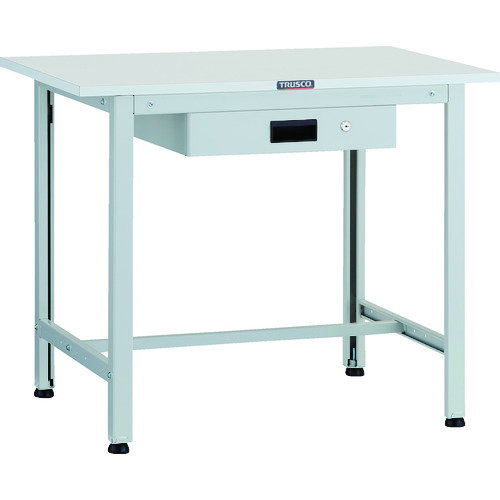 トラスコ TRUSCO 軽荷重作業台（200kg）AO型 900X600XH740 薄型1段引出付 ホワイト色 AO-0960UDK1 125-9122 (商品コード：173368)