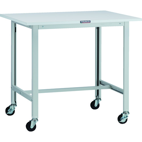 トラスコ TRUSCO 軽荷重作業台（100kg）AO型 900X750XH809 φ75キャスター付 ホワイト色 AO-0975C75 125-9126 (商品コード：173370)