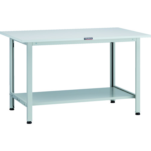 トラスコ TRUSCO 軽荷重作業台（200kg）AO型 1200X600XH740 下棚2枚付 ホワイト色 AO-1260LT2 125-9134 (商品コード：173377)