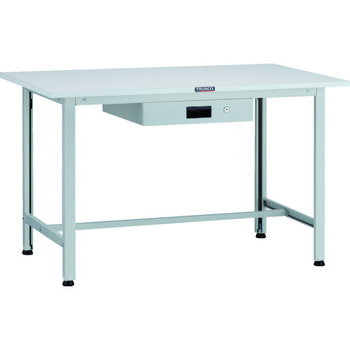 トラスコ TRUSCO 軽荷重作業台（200kg）AO型 1200X750XH740 薄型1段引出付 ホワイト色 AO-1275UDK1 125-9141 (商品コード：173381)