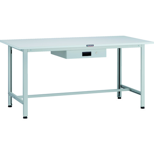 トラスコ TRUSCO 軽荷重作業台（200kg）AO型 1500X600XH740 薄型1段引出付 ホワイト色 AO-1560UDK1 125-9155 (商品コード：173385)