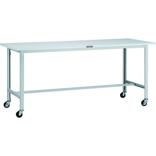 トラスコ TRUSCO 軽荷重作業台（100kg）AO型 1800X600XH809 φ75キャスター付 ホワイト色 AO-1860C75 125-9146 (商品コード：173395)