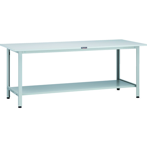トラスコ TRUSCO 軽荷重作業台（200kg）AO型 1800X600XH740 下棚2枚付 ホワイト色 AO-1860LT2 125-9152 (商品コード：173396)