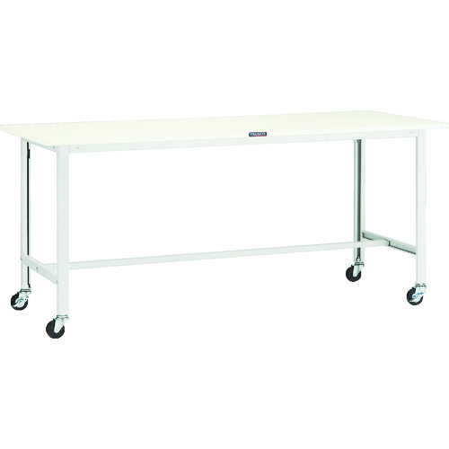 トラスコ TRUSCO 軽荷重作業台（100kg）AO型 1800X750XH809 φ75キャスター付 ホワイト色 AO-1875C75 125-9147 (商品コード：173401)