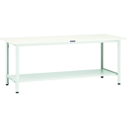 トラスコ TRUSCO 軽荷重作業台（200kg）AO型 1800X750XH740 下棚2枚付 ホワイト色 AO-1875LT2 125-9153 (商品コード：173402)