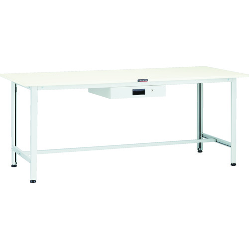 トラスコ TRUSCO 軽荷重作業台（200kg）AO型 1800X750XH740 薄型1段引出付 ホワイト色 AO-1875UDK1 125-9159 (商品コード：173403)