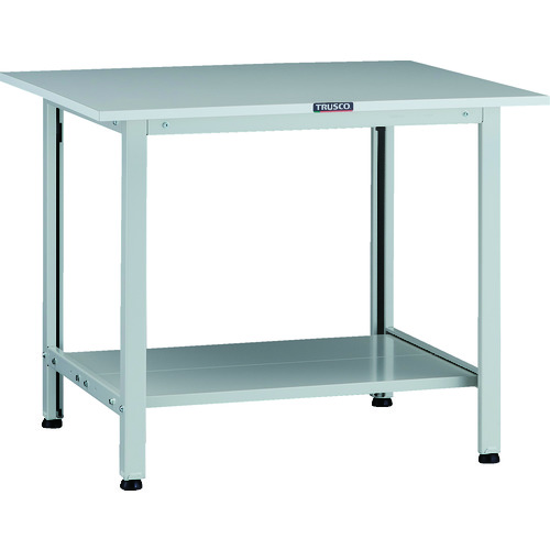 トラスコ TRUSCO 軽荷重作業台（200kg）AO型 900X750XH740 下棚2枚付 ホワイト色 AOR-0975LT2 137-1684 (商品コード：173410)