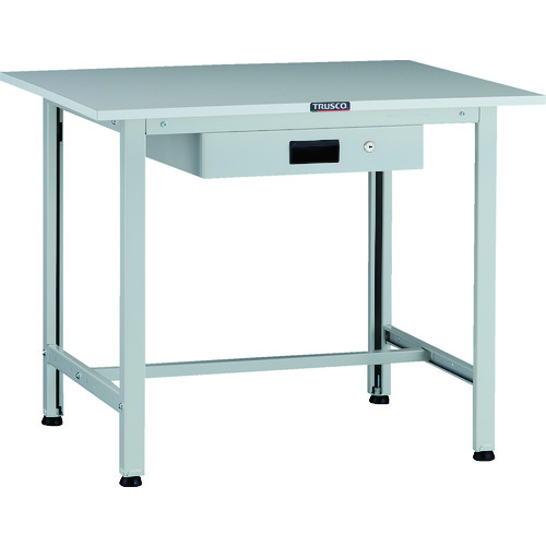 トラスコ TRUSCO 軽荷重作業台（200kg）AO型 900X750XH740 薄型1段引出付 ホワイト色 AOR-0975UDK1 137-1693 (商品コード：173411)