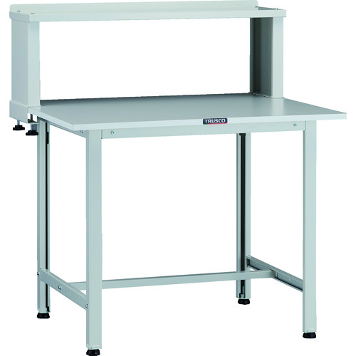 トラスコ TRUSCO 軽荷重作業台（200kg）AO型 900X750XH1044（全高） 上棚付 ホワイト色 AOR-0975YURB 137-1711 (商品コード：173413)
