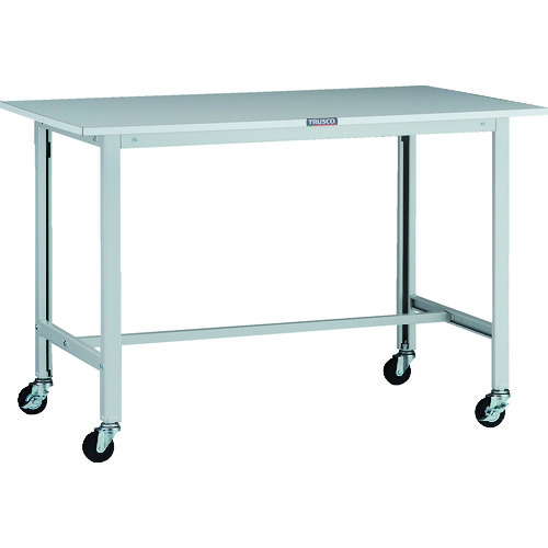 トラスコ TRUSCO 軽荷重作業台（100kg）AO型 1200X600XH808 φ75キャスター付 ホワイト色 AOR-1260C75 137-1676 (商品コード：173415)