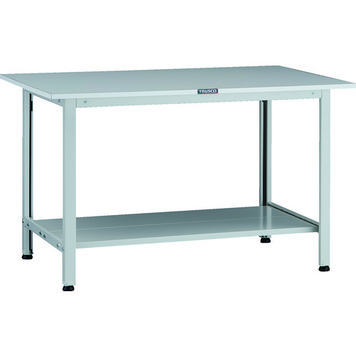 トラスコ TRUSCO 軽荷重作業台（200kg）AO型 1200X600XH740 下棚2枚付 ホワイト色 AOR-1260LT2 137-1685 (商品コード：173416)