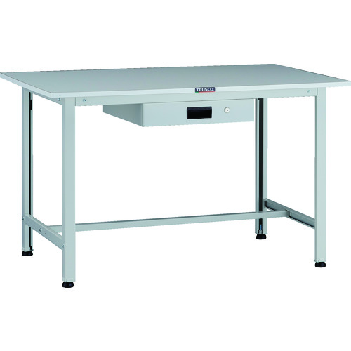 トラスコ TRUSCO 軽荷重作業台（200kg）AO型 1200X600XH740 薄型1段引出付 ホワイト色 AOR-1260UDK1 137-1694 (商品コード：173417)