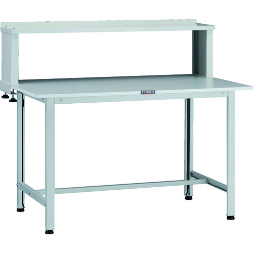 トラスコ TRUSCO 軽荷重作業台（200kg）AO型 1200X600XH1044（全高） 上棚付 ホワイト色 AOR-1260YURB 137-1712 (商品コード：173419)