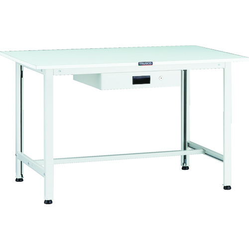 トラスコ TRUSCO 軽荷重作業台（200kg）AO型 1200X750XH740 薄型1段引出付 ホワイト色 AOR-1275UDK1 137-1695 (商品コード：173420)