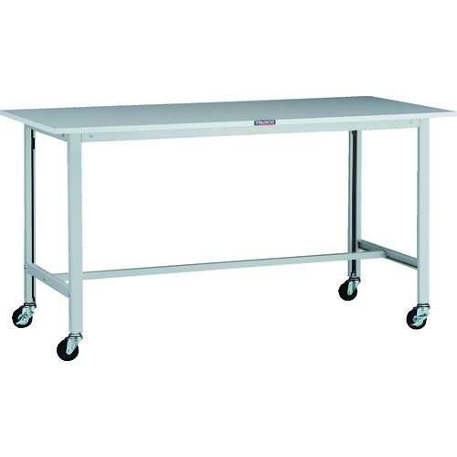トラスコ TRUSCO 軽荷重作業台（100kg）AO型 1500X600XH808 φ75キャスター付 ホワイト色 AOR-1560C75 137-1678 (商品コード：173422)