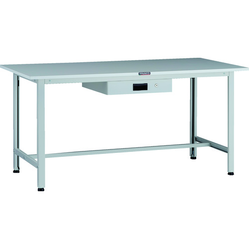 トラスコ TRUSCO 軽荷重作業台（200kg）AO型 1500X600XH740 薄型1段引出付 ホワイト色 AOR-1560UDK1 137-1696 (商品コード：173424)