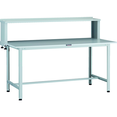 トラスコ TRUSCO 軽荷重作業台（200kg）AO型 1500X600XH1044（全高） 上棚付 ホワイト色 AOR-1560YURB 137-1714 (商品コード：173426)