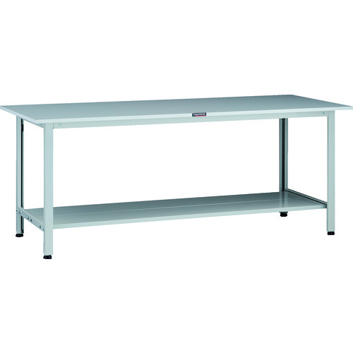 トラスコ TRUSCO 軽荷重作業台（200kg）AO型 1800X600XH740 下棚2枚付 ホワイト色 AOR-1860LT2 137-1689 (商品コード：173435)