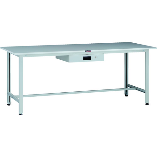 トラスコ TRUSCO 軽荷重作業台（200kg）AO型 1800X600XH740 薄型1段引出付 ホワイト色 AOR-1860UDK1 137-1698 (商品コード：173436)