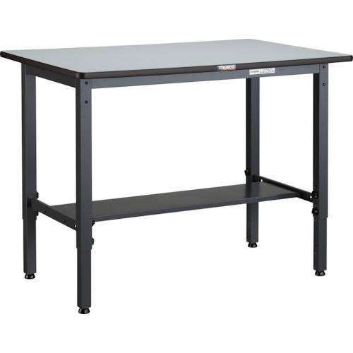 トラスコTRUSCO 軽荷重作業台高さ調節式250kgAWM型 900X750XH700～910 基本タイプ ダークグレー AWMR-0975 301-5581 (商品コード：173459)