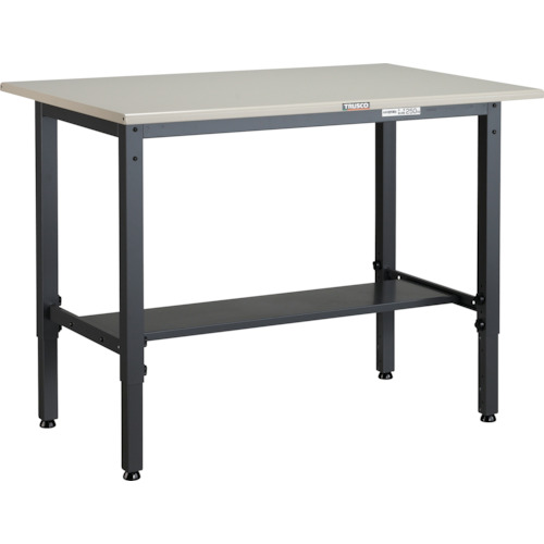 トラスコTRUSCO 軽荷重作業台高さ調節式250kgAWM型 900X600XH700～910 基本タイプ ダークグレー AWMS-0960 301-5653 (商品コード：173464)