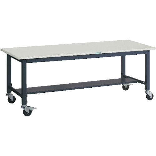 トラスコTRUSCO 軽荷重作業台高さ調節式1800X750XH806～1016 φ100キャスター ダークグレー AWMS-1875C100 303-1900 (商品コード：173473)