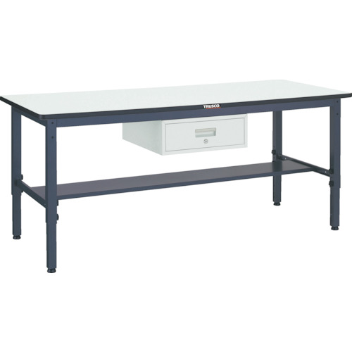 トラスコTRUSCO 軽荷重作業台高さ調節250kgAWM型1800X900XH700～910 1段引出付ダークグレー AWMS-1890F1 770-1951 (商品コード：173477)