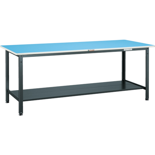 トラスコ TRUSCO 軽荷重作業台（250kg）BE型 1500X750XH740 下棚2枚付 ホワイト色 BE-1575LT2W 856-3827 (商品コード：173815)