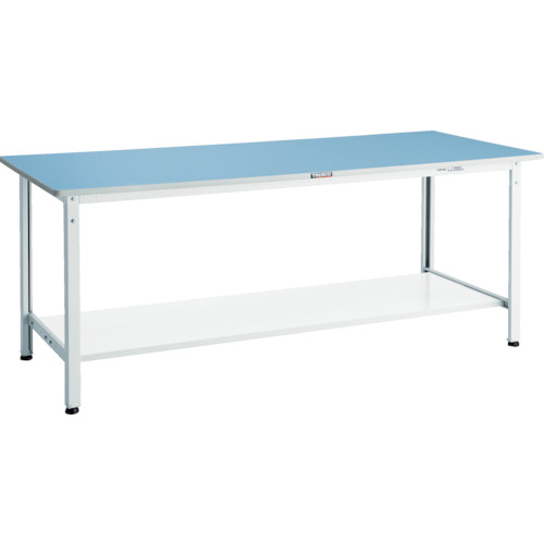 トラスコ TRUSCO 軽荷重作業台（250kg）BE型 900X750XH740 下棚2枚付 ホワイト色 BER-0975LT2W 856-3897 (商品コード：173845)