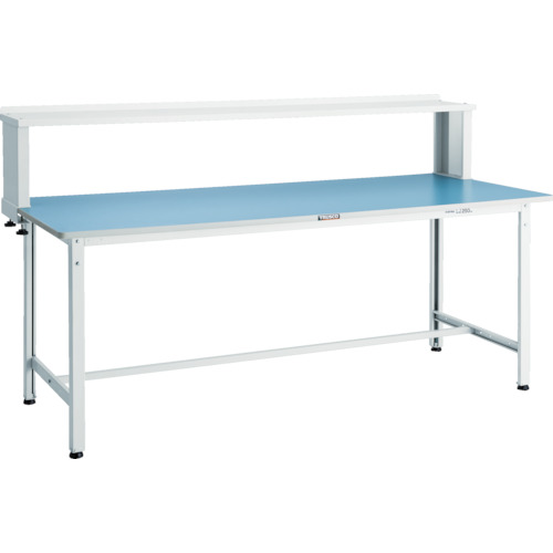 トラスコ TRUSCO 軽荷重作業台（250kg）BE型 1500X600XH1044（全高） 上棚付 ホワイト色 BER-1560YURBW 856-3915 (商品コード：173870)