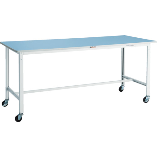 トラスコ TRUSCO 軽荷重作業台（125kg）BE型 1500X750XH809 φ75キャスター付 ホワイト色 BER-1575C75W 856-3752 (商品コード：173873)