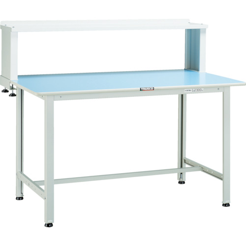 トラスコ TRUSCO 軽荷重作業台（180kg）BO型 900X750XH1044（全高） 上棚付 ホワイト色 BO-0975YURB 454-4099 (商品コード：173930)