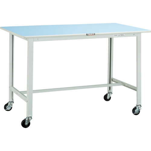 トラスコ TRUSCO 軽荷重作業台（90kg）BO型 1200X600XH806 φ75キャスター付 ホワイト色 BO-1260C75 454-4111 (商品コード：173932)