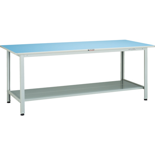 トラスコ TRUSCO 軽荷重作業台（180kg）BO型 1500X600XH740 下棚2枚付 ホワイト色 BOR-1560LT2 856-3777 (商品コード：173968)