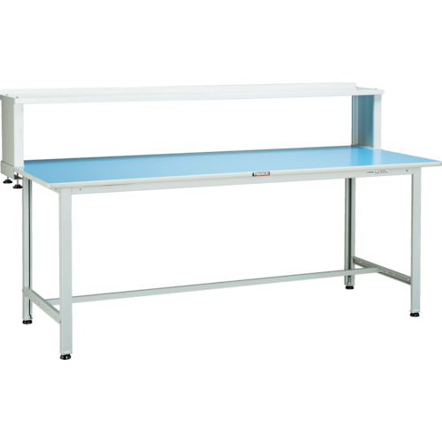 トラスコ TRUSCO 軽荷重作業台（180kg）BO型 1800X600XH1044（全高） 上棚付 ホワイト色 BOR-1860YURB 856-3790 (商品コード：173980)