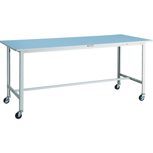 トラスコ TRUSCO 軽荷重作業台（90kg）BO型 1800X750XH809 φ75キャスター付 ホワイト色 BOR-1875C75 856-3943 (商品コード：173982)