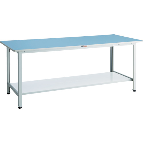 トラスコ TRUSCO 軽荷重作業台（180kg）BO型 1800X750XH740 下棚2枚付 ホワイト色 BOR-1875LT2 856-3792 (商品コード：173983)