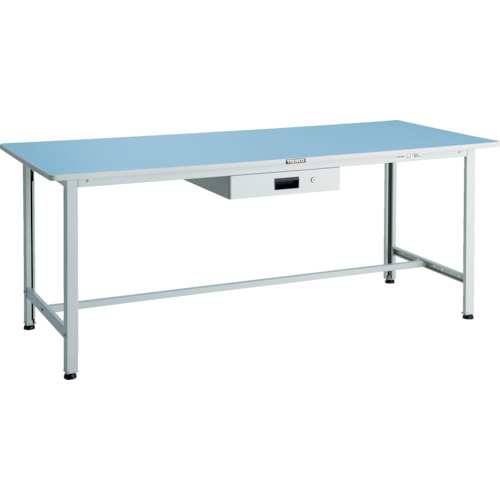 トラスコ TRUSCO 軽荷重作業台（180kg）BO型 1800X750XH740 薄型1段引出付 ホワイト色 BOR-1875UDK1 856-3793 (商品コード：173984)