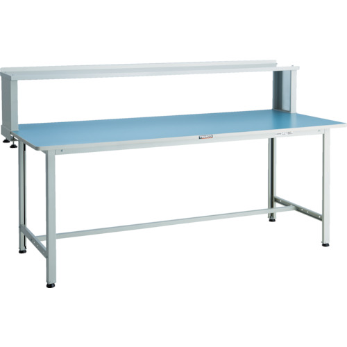 トラスコ TRUSCO 軽荷重作業台（180kg）BO型 1800X750XH1044（全高） 上棚付 ホワイト色 BOR-1875YURB 856-3795 (商品コード：173985)