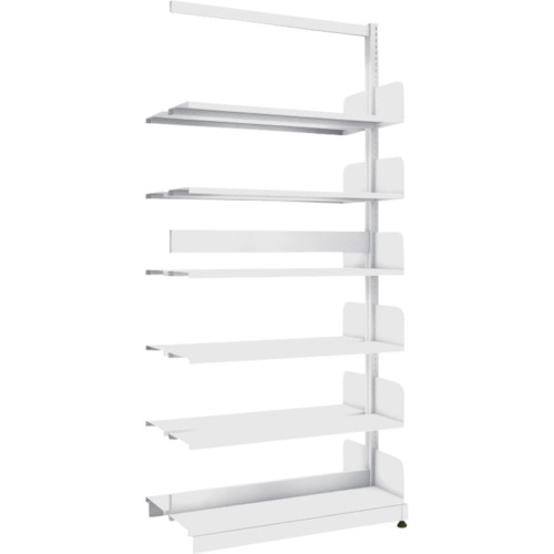 トラスコ TRUSCO 単柱書架 複式 B5縦 W900XD220XH1975 6段 連結 BS-SD63T-6B 459-2549 (商品コード：174006)