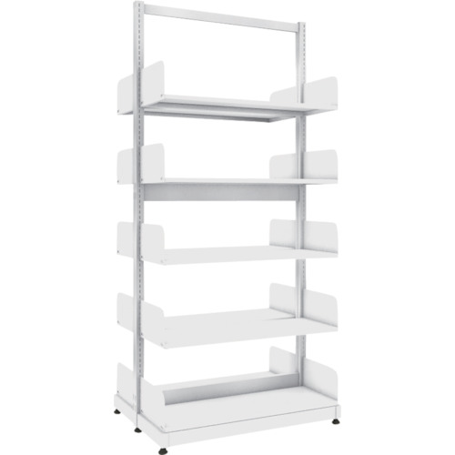 トラスコ TRUSCO 単柱書架 複式 A4横 W900XD320XH1975 5段 BS-SD63Y-5 459-2557 (商品コード：174007)