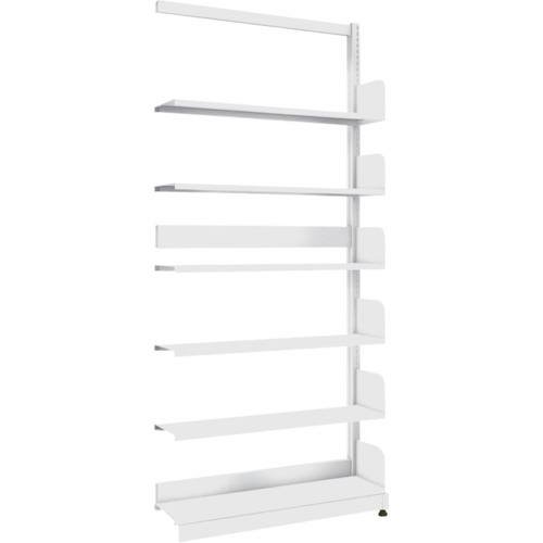 トラスコ TRUSCO 単柱書架 単式 B5縦 W900XD220XH1975 6段 連結 BS-SS63T-6B 459-2662 (商品コード：174015)