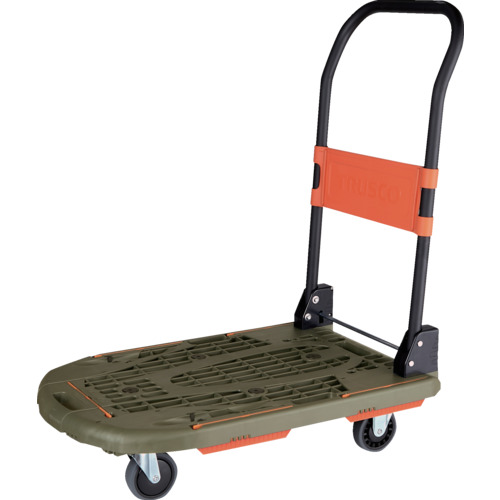 トラスコ TRUSCO 樹脂台車 カルティオ（新型） 780X490 折畳 オリーブドラブ MPK-780-OD 661-3397 (商品コード：190478)