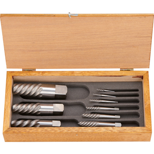 トラスコ TRUSCO エキストラクターセット ラセン型 9本組 木箱入 EXS-1825 231-9501 (商品コード：191567)