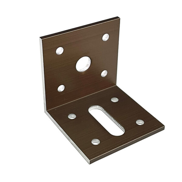 アルミアングルピース 穴明 t3×50×50×50 10穴明 ブロンズ (商品コード：112960)