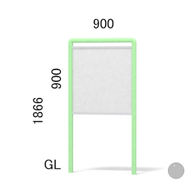 エッグ＆キューブ スウィートスタイル SW-11 支柱色アルマイトシルバー(商品コード：022477)