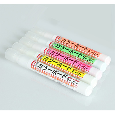 ブラックボード専用マーカー(ホワイト・イエロー・ピンク・グリーン・オレンジ)(商品コード：025410)