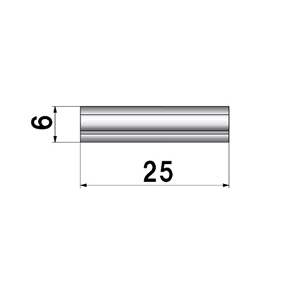 ディスプレイパーツ POPIC ダブルナットタイプ NO.6-WN-25 屋内用(商品コード：025996)